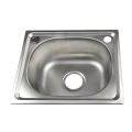 Chậu rửa chén bát đơn chất liệu inox 201, chậu 1 hố kích thước 37x42cm, đã kèm bộ xả thoát nước. 