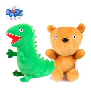 hot Dinosaur Teddy Peppa Pig Plush Pig Kids Toys High Quality 19cm Pet Bear Soft Stuffed Anime Figure Doll Childrens Birthday Gifts