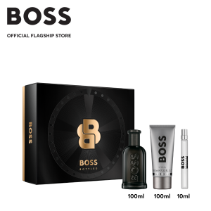 BOSS Bottled Parfum for Men and Shower Gel Trio Gift Set (BOSS Bottled Parfum 100ml + BOSS Bottled Parfum 10ml + BOSS Bottled Shower Gel 100ml) | XMAS26 by HUGO BOSS Fragrances