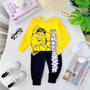 Bộ Quần Áo Trẻ Em Dài Tay Thu Đông Vải Cotton Hiệu MINKY MOM Cho Bé Trai 0-8 Tuổi Tương Đương 8-27kg TD-IN118
