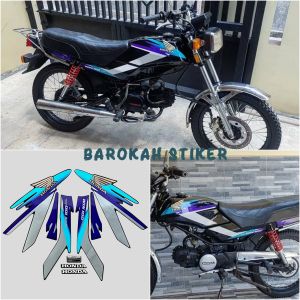 Striping Stiker HONDA WIN 100 1997 1998 Cyan Biru Ungu Fullset Berkualitas