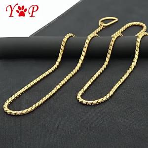 Pure Copper Plated Snake Chain Dog Collar Training Leash P Chain Outdoor Pet