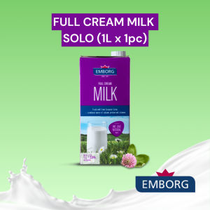 Emborg Full Cream Milk 3.5% One Liter (Solo Double Triple Packs)