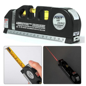 Oright Laser Level Aligner Horizon Vertical Line Measure Tape Ruler