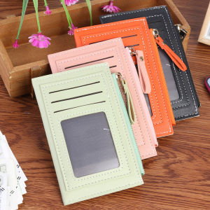 MOJOYCE Fashion Solid Color Women Short Wallets Tassel PU Multi-slots Mini Money Bag Korean Card Holder