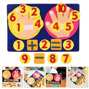 BZAJGEJGESG 30x30x0.5cm Thick Felt Board Kids Digital Addition and Subtraction Educational Toy