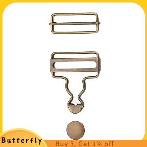 Butterfly สายรัดแบบหนีบผ้าดันกันรอยพร้อมกระดุมชุดกางเกงยีนส์สำหรับแจ็คเก็ตผ้ายีนส์อุปกรณ์เย็บผ้าแบบ DIY สำหรับบ้าน