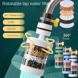 MYTHIS 6-layer Faucet Filter Removable Washable Tap Water Filter Nozzle Sink Faucet Guide Head Shower Faucet Extenders