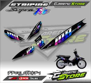 STRIPING VARIASI MOTOR HONDA SUPRA FIT VIETNAM STYLE / STIKER VARIASI MOTOR HONDA SUPRA FIT