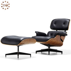 Single Chair  Eames Lounge Nordic Leather Personality Sofa Modern Simple Rotating Lazy Study Leisure