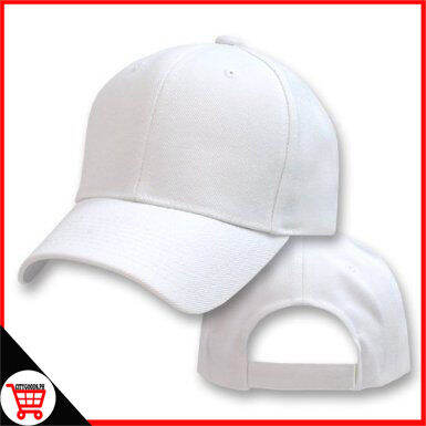 Plain white best sale baseball caps cheap