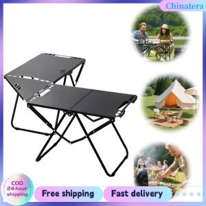 [Chinatera Flagship Store]Carbon Steel Outdoor Picnic Table Folding Camping Table Portable Foldable Combinable Table for Camping Travel Backyard
