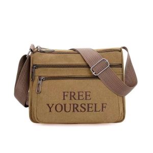 กระเป๋าสะพายข้าง จุของได้เยอะ แฟชั่นมาเรียบง่าย แฟชั่นฤดูใบไม้ผลิ มีซิป ใบใหญ่ 4สี