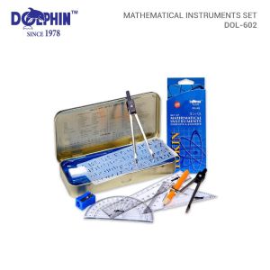 Dolphin TOKIN Mathematical Instrument Box / Geometry Set / Jangka Lukis Set Ruler Set DOL-602 / 603