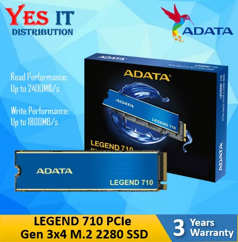 ADATA LEGEND 710 512GB / 1TB / 2TB PCIe Gen 3 x4 M.2 2280 Solid State Drive SSD