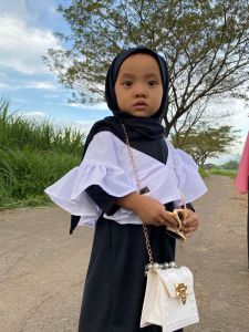 Akmal Fashion Baju Gamis Anak Outer Mahira Set Inner Outer Kode 2 OOTD Kekinian