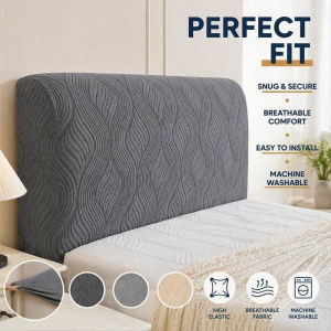 Jacquard Bedhead Cover Universal Elastic Bedhead Dust Cover Breathable Headboard Protector Removable