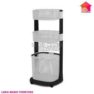 Rovega Laundry Basket Rak Keranjang Baju Kotor RLB 300 Original Rovega Keranjang Binatu