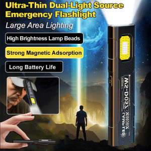 Multifunctional Hand Electromagnetic Suction Lamp Super Bright Dual Light Source Mini Flashlight