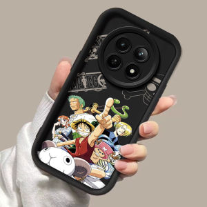 LIFEBELLE for Realme 12 12x C65 5G Black Soft Silicone Shockproof Phone Case White Cute Cartoon Anime Pattern Back Cover