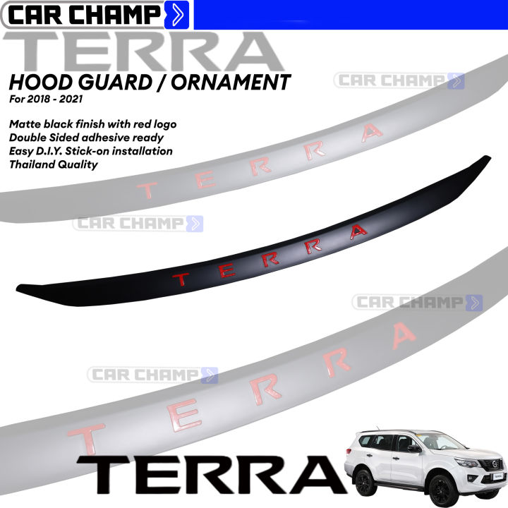 Nissan Terra 2018 2021 OEM Hood End / Hood Lip / Hood Guard Black red