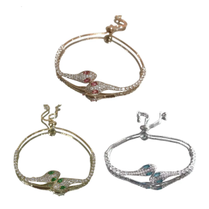 Practical Crystals Snake Bracelet Adorned With Zircon For Women Seek Unique Designs and Elegant Pieces
