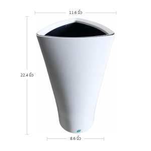 กระถาง กระถางต้นไม้ 2 ชั้น สามเหลี่ยม โมเดิร์น ทรงสูง ลดราคา (มีรอย)