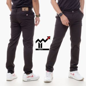 Real Pict Celana Chino Panjang Pria Slimfit Bahan Chinos Melar