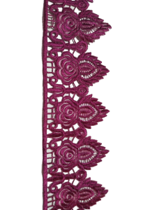 Renda Bordir Motif Wayang Stufa Lebar 9 CM Panjang 45 Meter