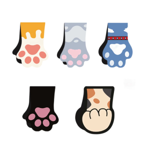 ที่คั่นหนังสือรูปอุ้งเท้าลูกแมว5ชิ้นที่คั่นหนังสือแม่เหล็กหนังสือแม่เหล็กทำจากพีวีซีคลิปหน้าหนังสือสำหรับนักเรียนครูวันเกิดคู่รัก