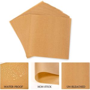 100Pcs Square Hamburger Food Pad Papers Disposable Meat Patty Liner Non-stick Oil Baking Paper