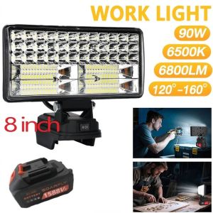 8inch Cordless LED Work Light Spotlight Makita Lithium Battery Outdoor Floodlight Portable Emergency Light camping light