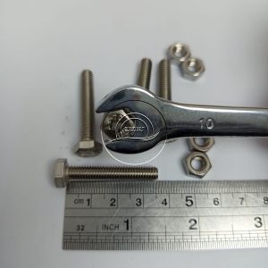 BAUT MUR STAINLESS KUNCI 10 M6 X 35 FULL DRAT PANJANG 35CM 35 CM BAUD STAINLIS STENLIS ANTI KARAT SS SUS 304 A2 70 M6X35 6X35 6 X 35 DIAMETER DRAT 6MM PITCH DRAT 1.0 SEKRUP SKRUP