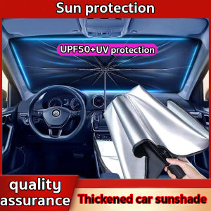windshield cover Car Sun Shade Foldable Car Sunshade Umbrella Front and Rear Windshield Car Sunshade Sunscreen Insulation Sunshade Retractable Portable UV Protection Suitable for All Vehicles car shade sun shade for car