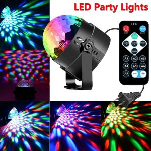 Stage Ball Light New 7 Colors Mode RGB LED Party Effect Disco Ball Light Stage Lighting with Remote Controller Disco Light For Room