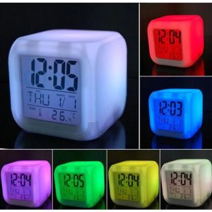 ✅100% Original Jcam Digital Alarm Clock 7 Color Change LED Backlight temperature