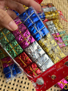 Hộp quà mini 25cm nhiều màu sắc trang trí cây thông Noel cây thông handmade