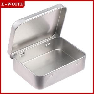 【E-WOITD】 กล่องเก็บของใช้ในครัวเรือนกล่องโลหะเคลือบดีบุกฝาปิดแบบบานพับกล่องเก็บของเปล่าขนาดเล็ก1ชิ้น
