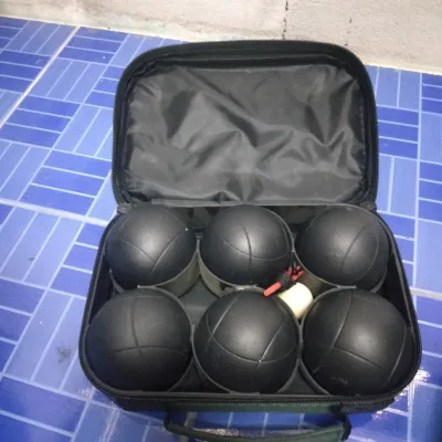 เปตอง ชุดลูกเปตอง 6 ลูก ลูกเปตอง มี 2 ลาย กีฬาเปตอง Petanque x 6 balls ชุดเปตอง เปตองสีดำ พร้อมลูกแก่น ยิงทราย ชุบสีจากโรงงาน