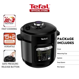 Tefal Home Chef Smart Electric Pressure Cooker 6L CY601 – Multicooker 15 programmes 12 cups steam slow cook bake sous vide sauce thickening