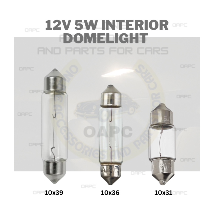 24V 5W 11x31 Festoon Bulb Roof Lamp Interior SV8.5-8 Interior Convenience License Number Plate Cabin Morrison I.345978501