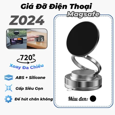 Giá Đỡ Điện Thoại Từ Tính MagSafe Hợp Kim Cao Cấp Xoay 720° Gấp Gọn Đặt Trên Taplo Ô Tô Bàn Làm Việc