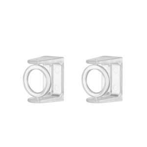 2/4PCS Rotatable Round Hanging Rod Ring Transparent Curtain Rod Fixing Bracket No-Punch Shower Curtain Rod Bracket
