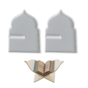 Gói 2 khuôn nhựa silicon đa năng để tạo ra người giữ sách trang trí chân nến và người trồng mọng nước