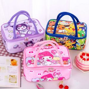 ROLL Kuromi Lunch Box Hello Kitty Thermal Tote Lunch Bag Portable Large-Capacity Food Storage Bag