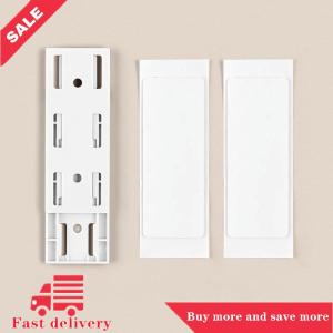 [COD] Wall-Mounted Plug Fixer Sticker Punch-free Home Self-Adhesive Socket Fixer Cable Wire Organizer Power Strip Holder