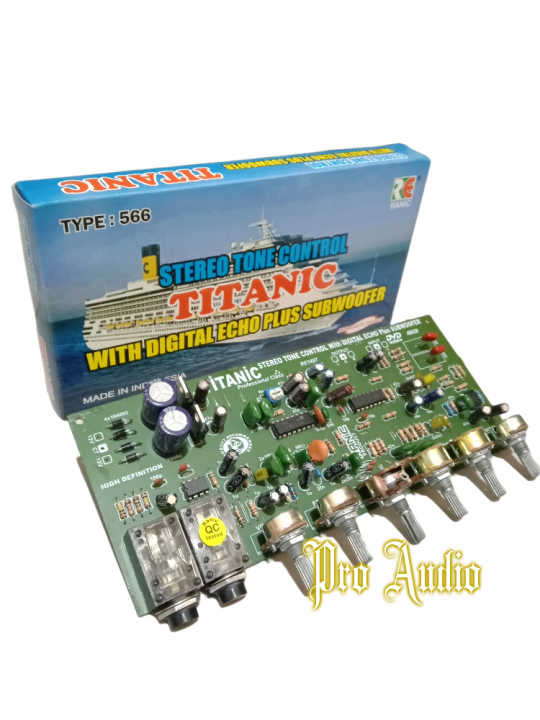 Kit Tone Control Stereo Mic Echo Plus Subwoofer
