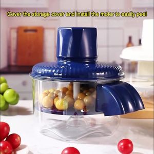 SAVVYSHELF Automatic Electric Grape Peeling Machine Effortless Peeling Hands-Free Garlic Peeler Machine Durable Small Fruit Peeler Machine Fruit Peeler Tool