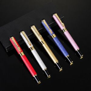 LEIFNYDI ประณีตประณีตประณีต ปากกาหมึกซึมโลหะ 0.7มม. หรูหราสุดหรู ปากกาลายเซ็นธุรกิจ มี6สี ของจีน เครื่องเขียนสำหรับนักเรียน เครื่องเขียนสเตชันเนอรี