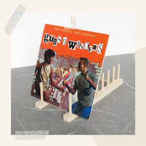 Rak Piringan Hitam Kayu / Tempat Pajangan Vinyl Meja / LP Record or Book Display Stand